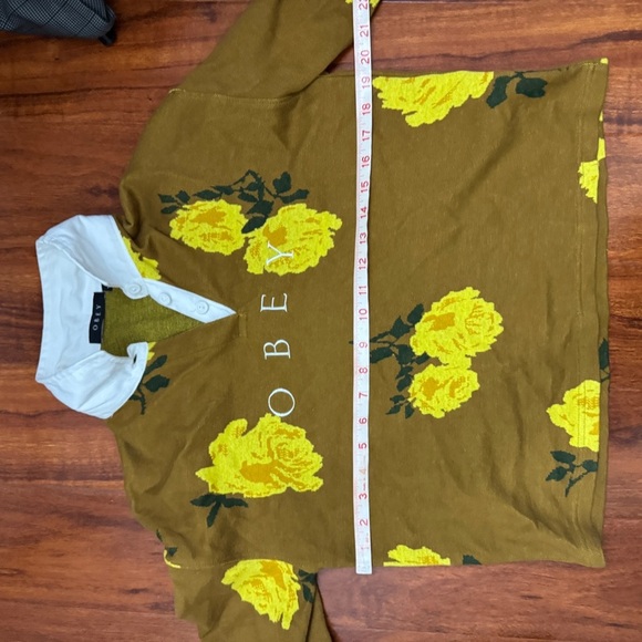 Obey Vintage Floral Shirt Size XS - Picture 8 of 10